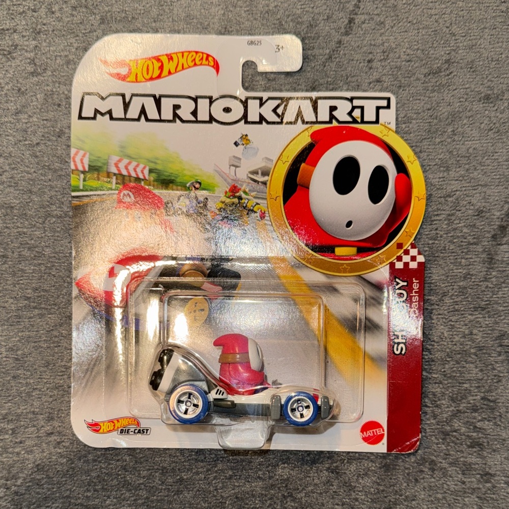 Hot Wheels Mario Kart Shy Guy Die-Cast Vehicle - Red, White, and Black